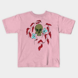 Floral skull Kids T-Shirt